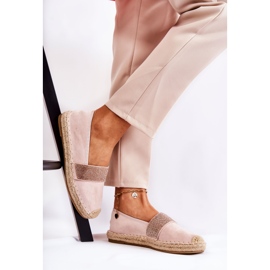 PG1 Women's Slip-on Espadrilles With Cubic Zirconia Pink Massal 1