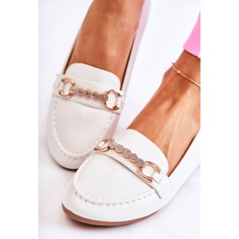 PG1 Women's White Leather Loafers Godley 1