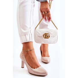 Women's Pumps Sergio Leone Gold Shiny Orsola golden 1