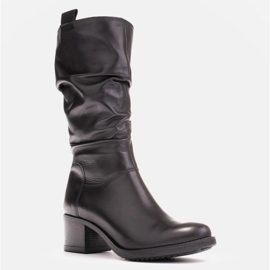 Marco Shoes Black leather boots 0812b-001-3 1