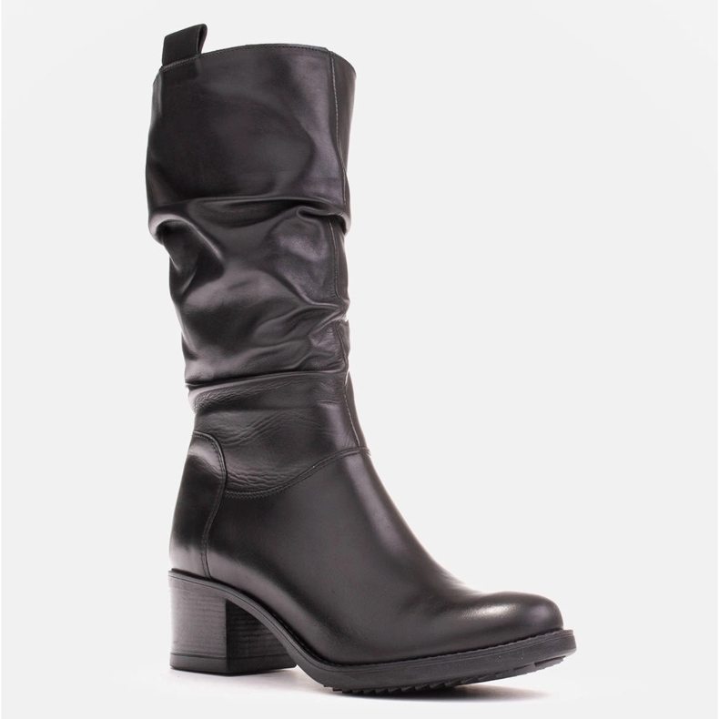 Marco Shoes Black leather boots 0812b-001-3 1