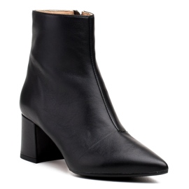 Marco Shoes Black boots 1367B made of genuine leather 1