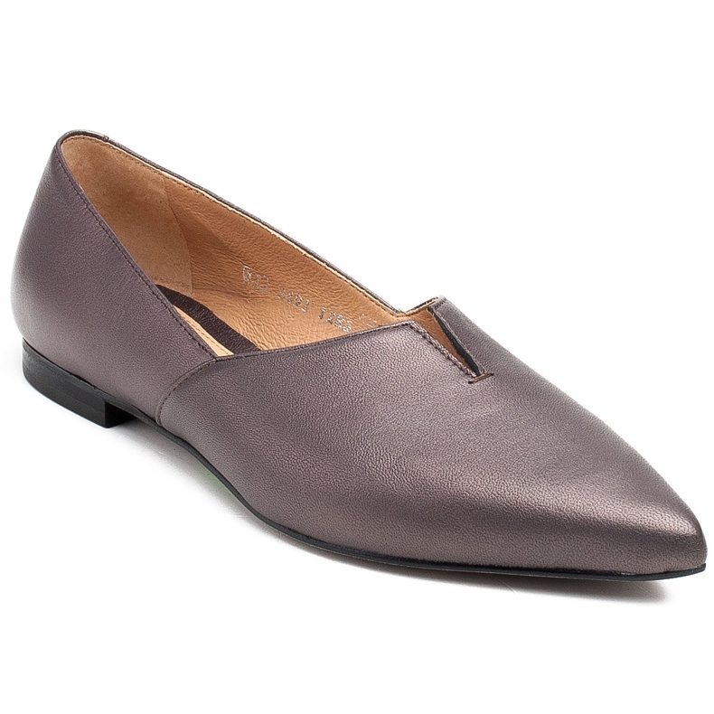 Marco Shoes Ballerinas with a cut-out in a shade of warm gray grey 1
