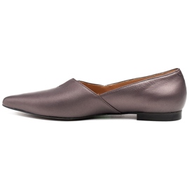 Marco Shoes Ballerinas with a cut-out in a shade of warm gray grey 2