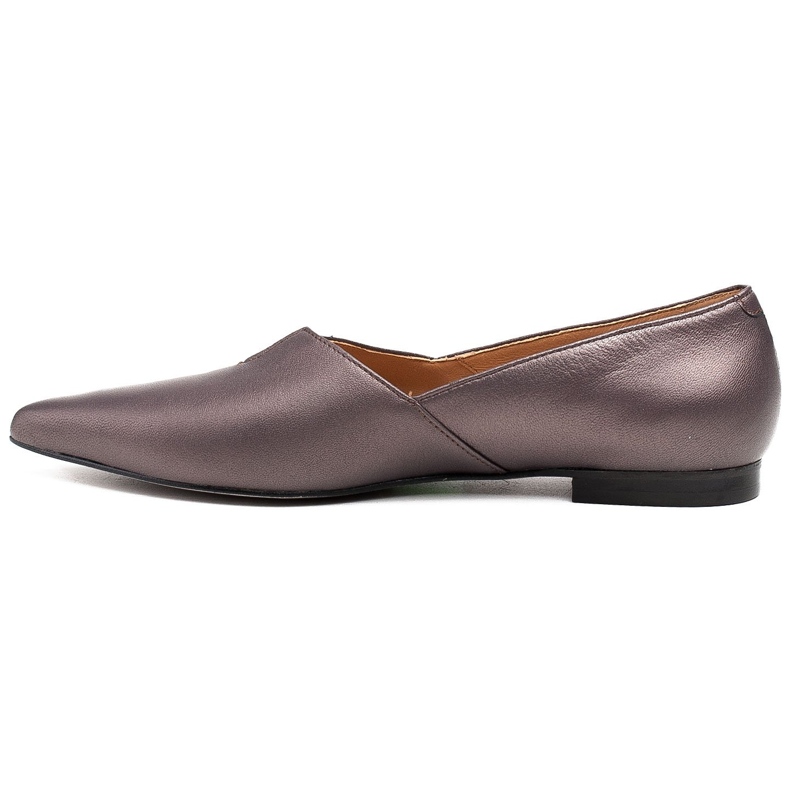 Marco Shoes Ballerinas with a cut-out in a shade of warm gray grey 2