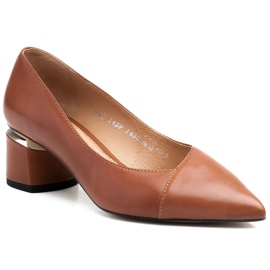 Marco Shoes Pumps brown 1450P Marco with gold in the heel 1