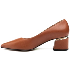 Marco Shoes Pumps brown 1450P Marco with gold in the heel 2