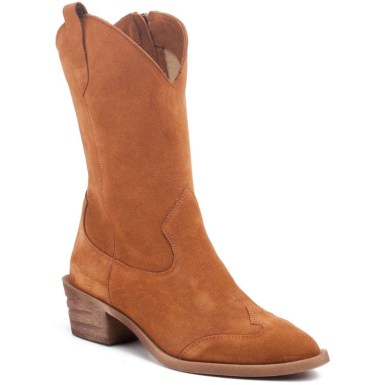 Marco Shoes Copper boots made of natural suede brown 1