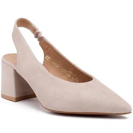 Marco Shoes Beige sandals 1501P with a strap and rubber 1
