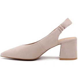 Marco Shoes Beige sandals 1501P with a strap and rubber 2