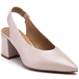 Marco Shoes Beige sandals 1501P with a strap and rubber 1
