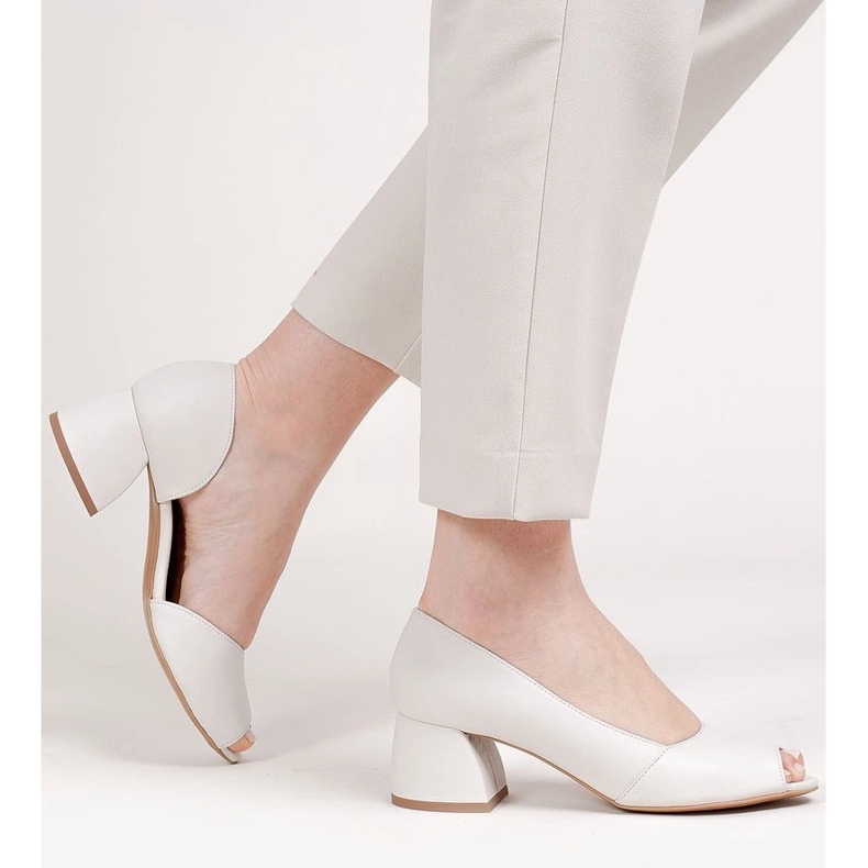 Marco Shoes Leather white pumps 1505P 2 Marco Shoes Leather white pumps 1505P 2