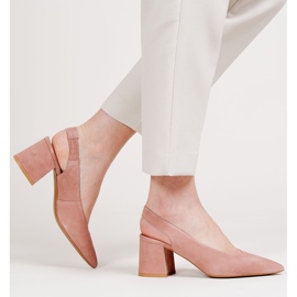 Marco Shoes 1501P salmon sandals with strap and rubber pink 2