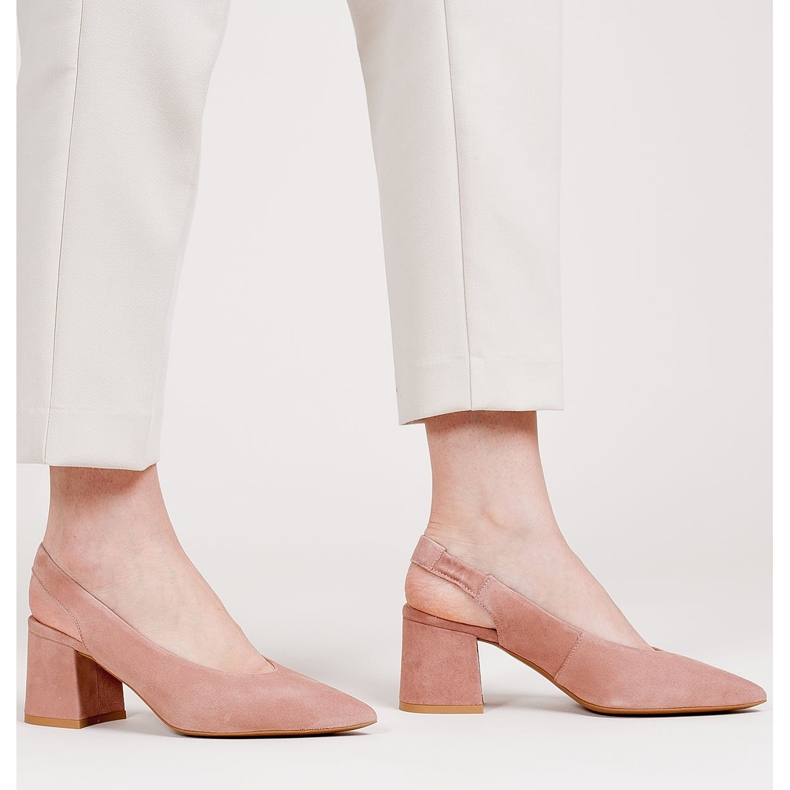 Marco Shoes 1501P salmon sandals with strap and rubber pink 1