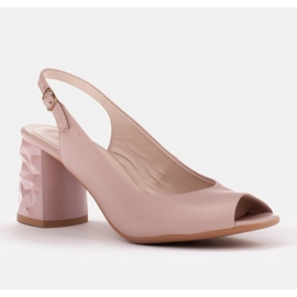 Marco Shoes Pink 3D high-heeled sandals 1 Marco Shoes Pink 3D high-heeled sandals 1