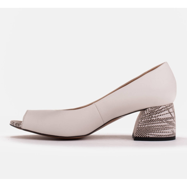 Marco Shoes Pumps with high heels, barrel type white 1