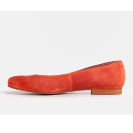 Marco Shoes Suede leather ballerinas orange 1