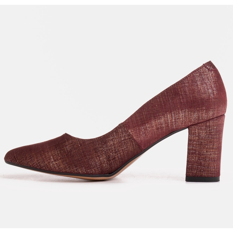 Marco Shoes Maroon pumps 1527P made of natural suede red 1