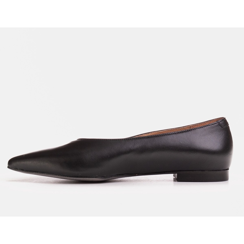 Marco Shoes Black grain leather ballerinas 1 Marco Shoes Black grain leather ballerinas 1