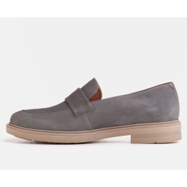 Marco Shoes Gray moccasins on a light sole grey 1