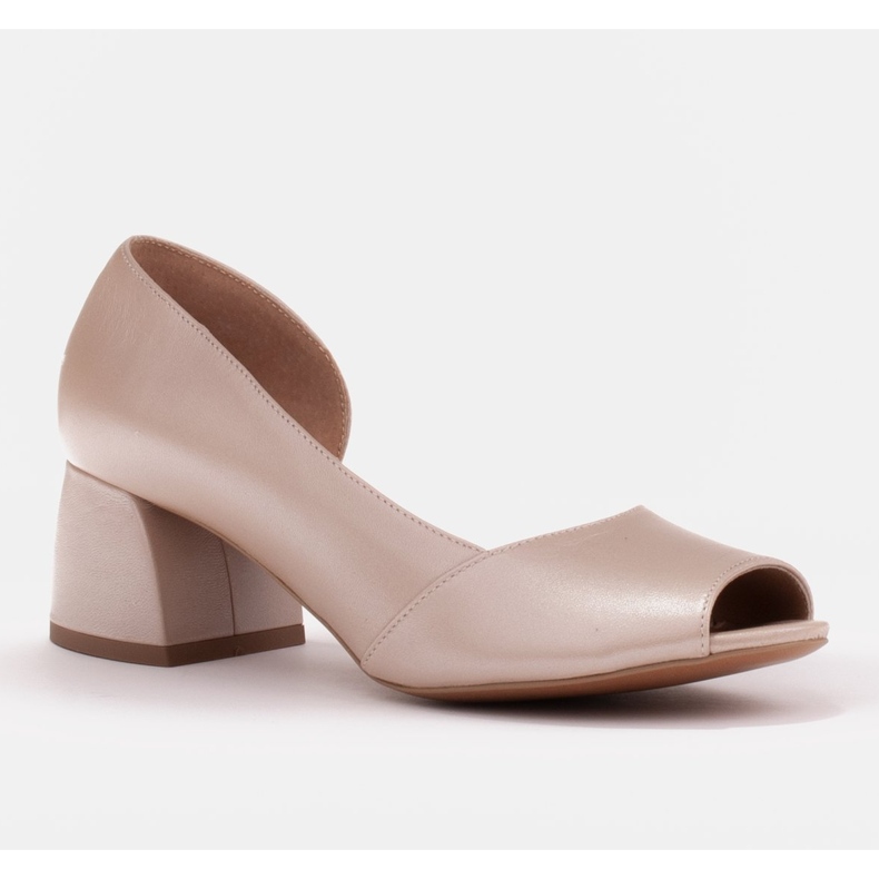 Marco Shoes Pumps with an open side beige 1