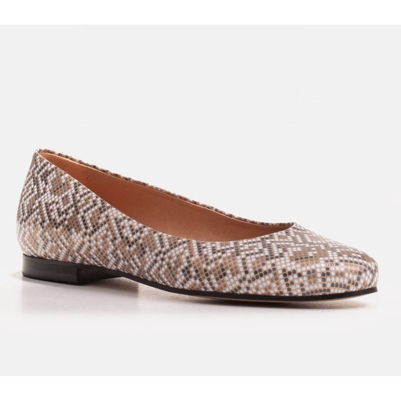 Marco Shoes Beige chamois leather ballerinas 1