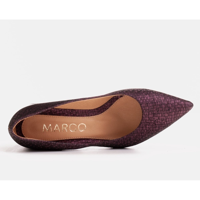 Marco Shoes Elegant pumps made of chamois leather purple 1