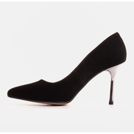 Marco Shoes Black stilettos with a metallic heel 1