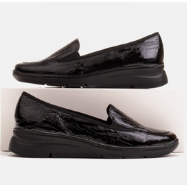 Radoskór Comfortable women's black moccasins for a wider foot 1
