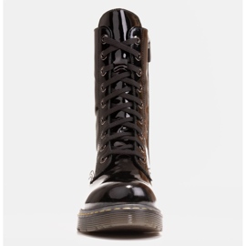 Marco Shoes High ankle boots, boots tied on a translucent sole black 2