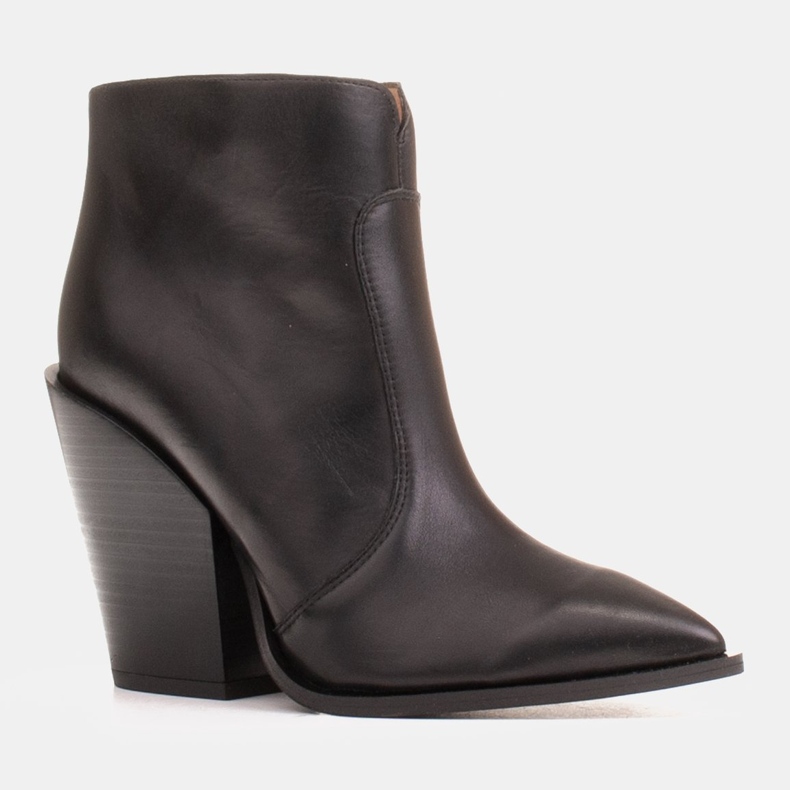 Marco Shoes Women's cowboy boots made of natural leather black 1