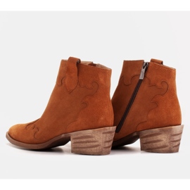 Marco Shoes Orange natural suede boots without insulation 6
