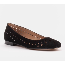 Marco Shoes Women's ballerinas with perforation on the uppers black 1