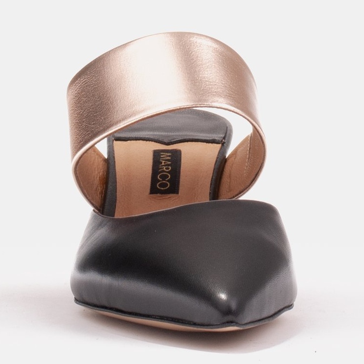 Marco Shoes Elegant women's pumps for the summer black golden 1 Marco Shoes Elegant women's pumps for the summer black golden 1