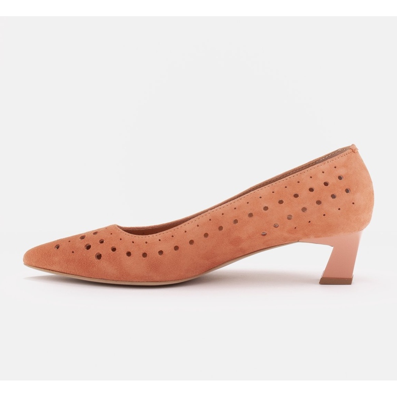 Marco Shoes Women's pumps with interesting perforation orange 1 Marco Shoes Women's pumps with interesting perforation orange 1