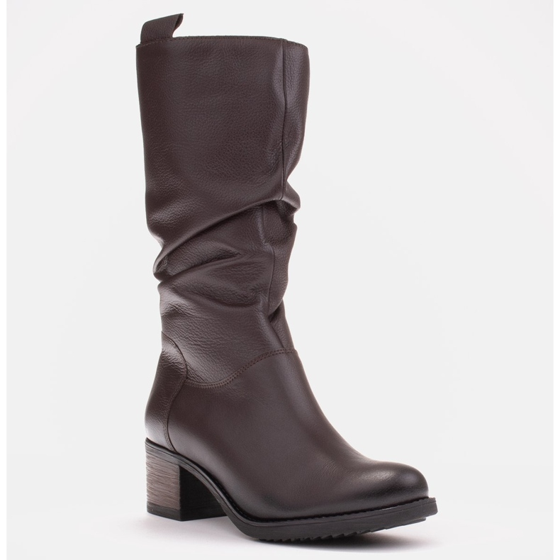 Marco Shoes Leather boots 0812b-388-5 brown 1