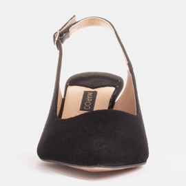 Marco Shoes Pumps made of delicate suede with a strap black 1