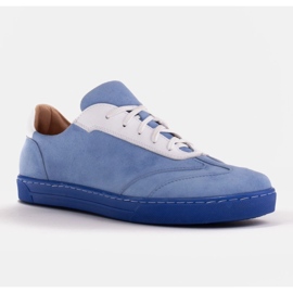 Marco Shoes Sports sneakers made of high-quality natural suede blue 1