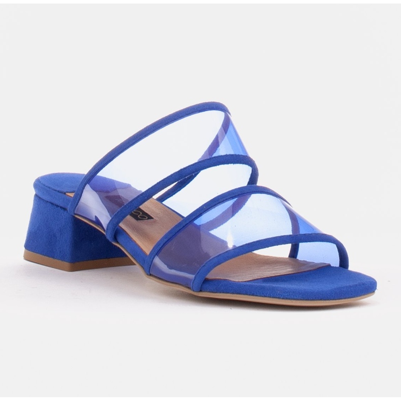 Marco Shoes Women's slippers with translucent stripes red 1