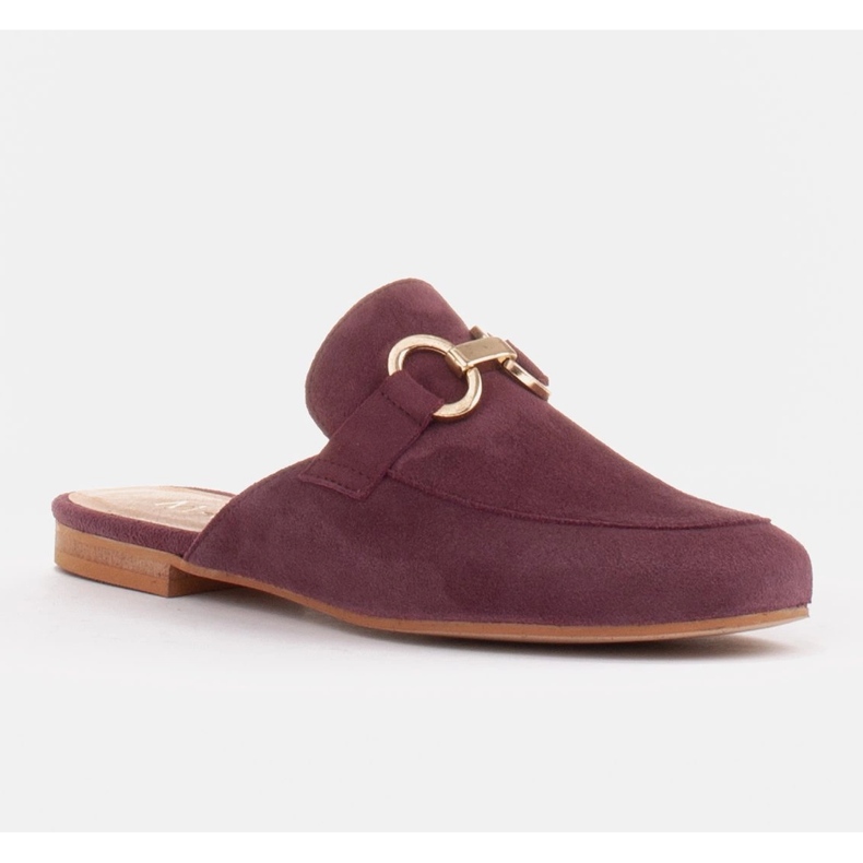 Marco Shoes Women's suede slippers with an ornament red multicolored 2