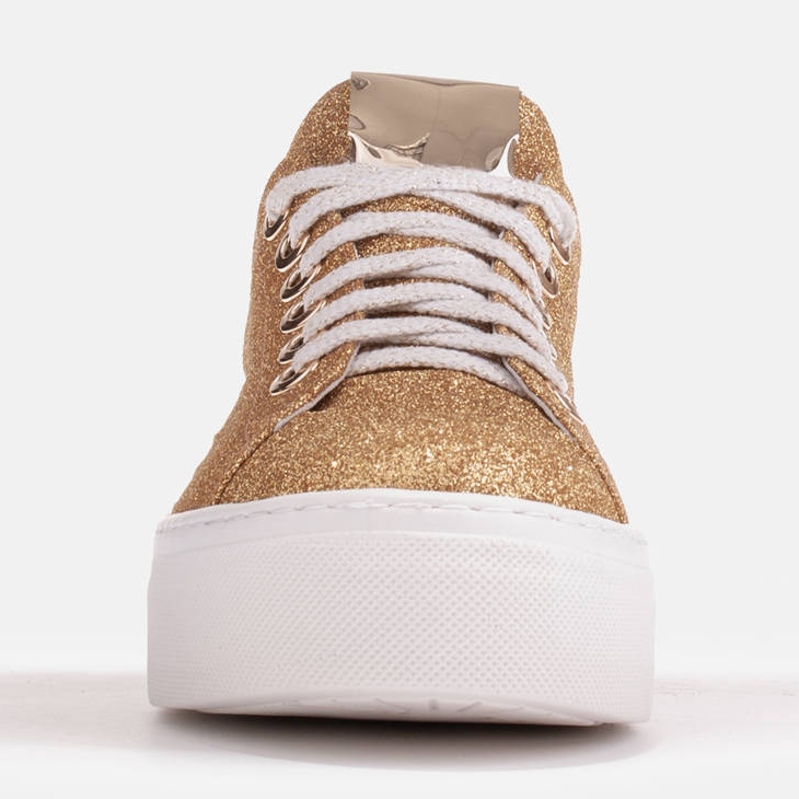 Marco Shoes Light sneakers with a thick sole 1958P-1208-615-1 golden 1