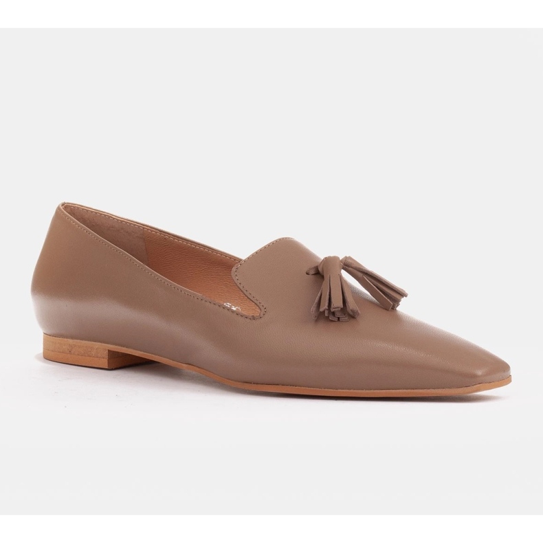 Marco Shoes Women's lords ballerinas with fringes beige 1