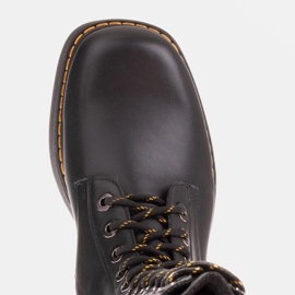 Marco Shoes Lace-up Francess boots with a chunky sole black 7