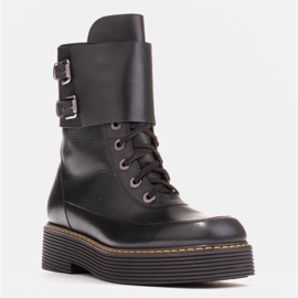 Marco Shoes Federica boots with decorative clasps black 1