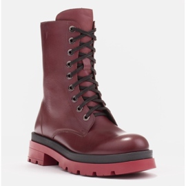 Marco Shoes Giulia lace-up boots claret red 1 Marco Shoes Giulia lace-up boots claret red 1