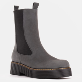 Marco Shoes Greta boots with elastic rubber grey 1