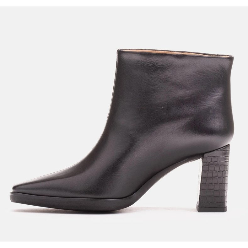 Marco Shoes Combined boots made of two types of leather black 1