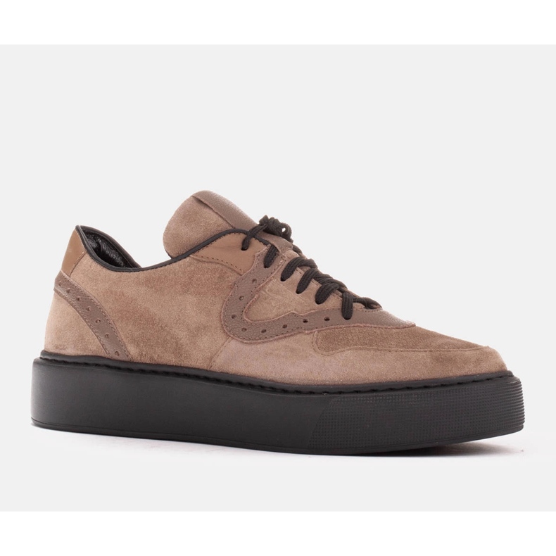 Marco Shoes Light sneakers made of natural velor beige 1 Marco Shoes Light sneakers made of natural velor beige 1
