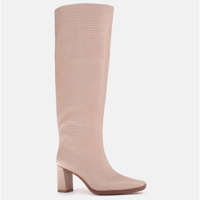 Marco Shoes High-heeled boots with a regular upper beige 1