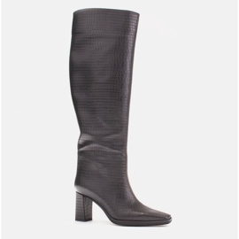 Marco Shoes High-heeled boots with a regular upper black 1